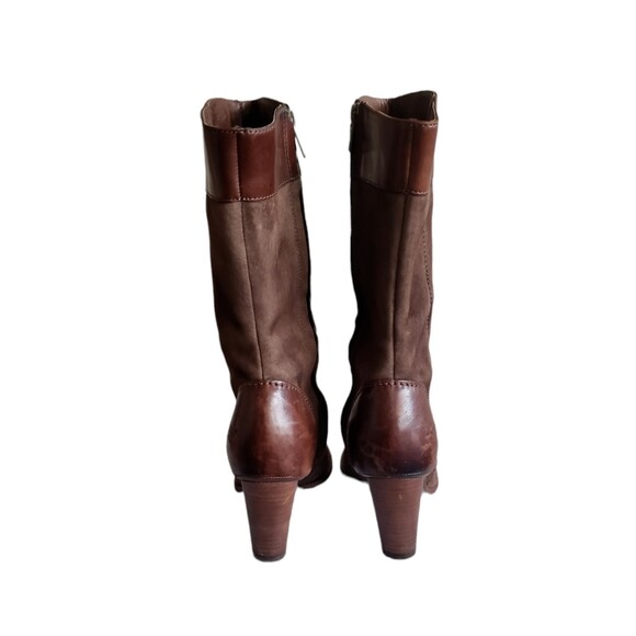 UGG Stella mid calf Leather Suede Brown Zip up Boots 5474 Women's Size 8.5 - Picture 7 of 10